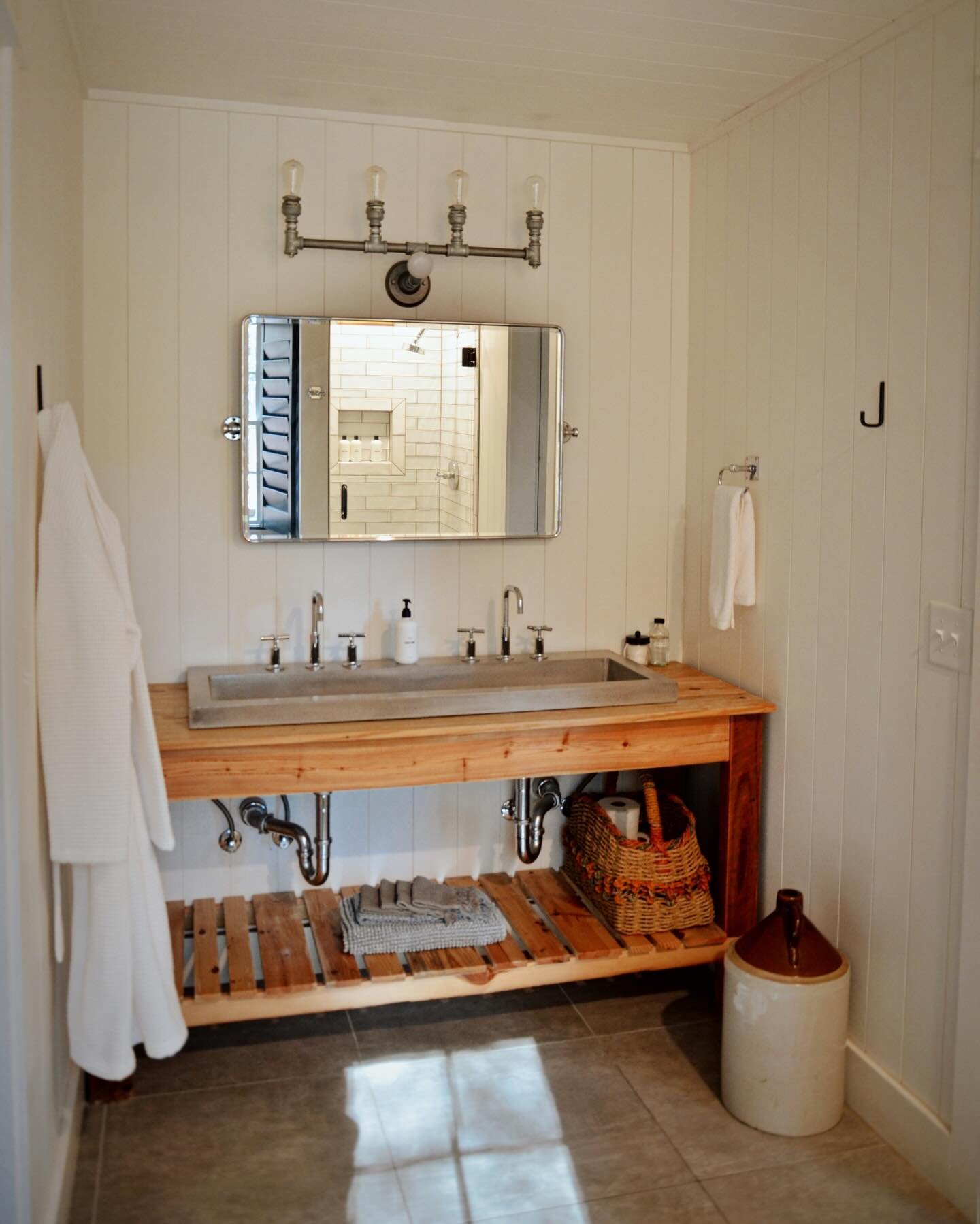 Cozy and steamy; or open to the woods. You decide.