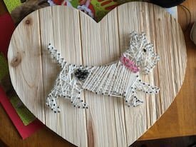 DIY How To Make A String Art Scotty Dog