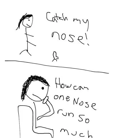 How much can a nose run.....