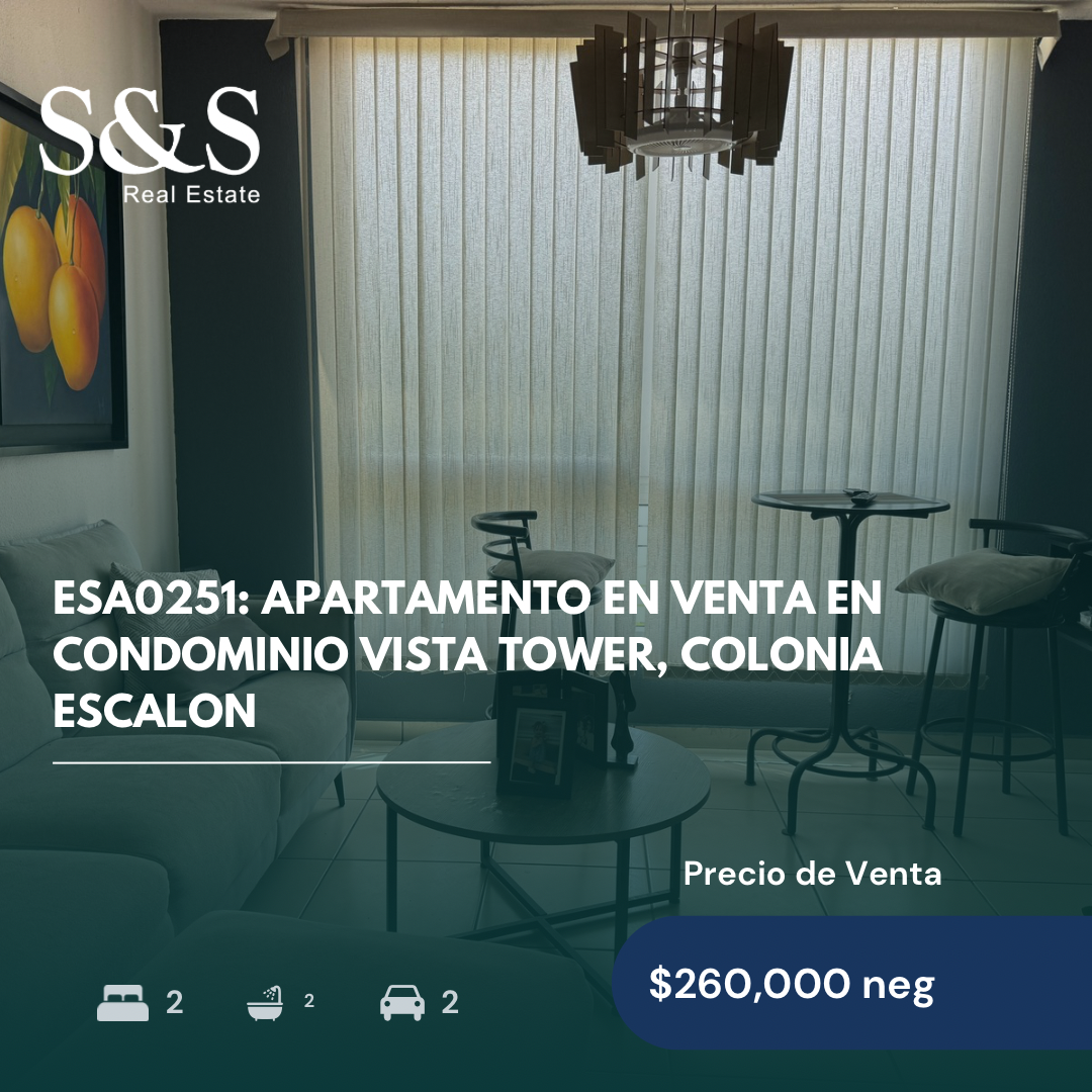 ESA0251 - Apartamento en Venta en Condominio Vista Tower, Colonia Escalón