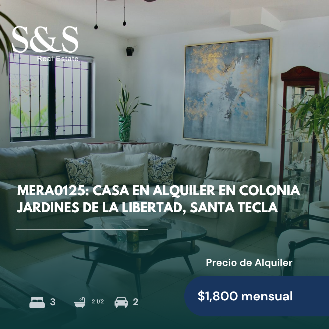 MERA0125 - Casa en Alquiler en Colonia Jardines de la Libertad