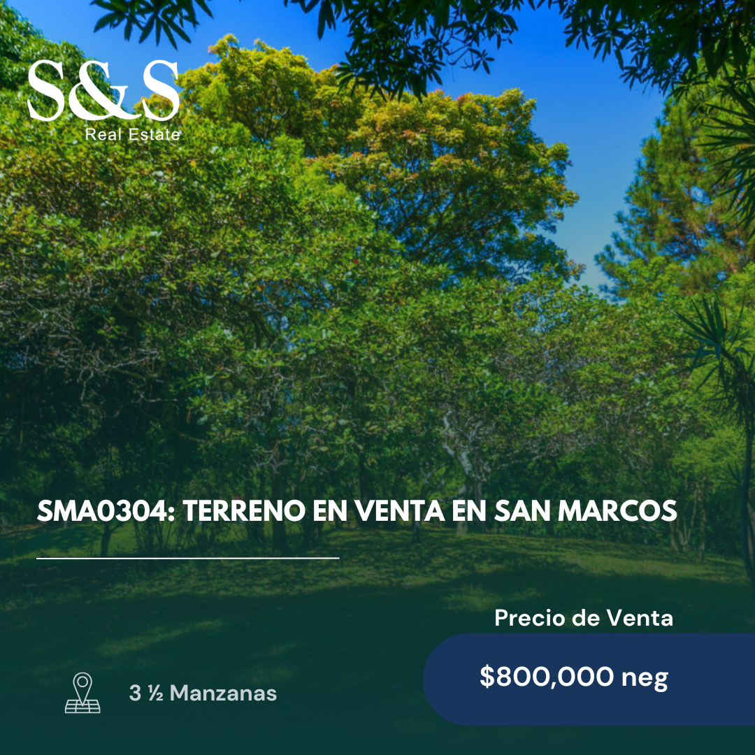 SMA0304 - Terreno en Venta en San Marcos