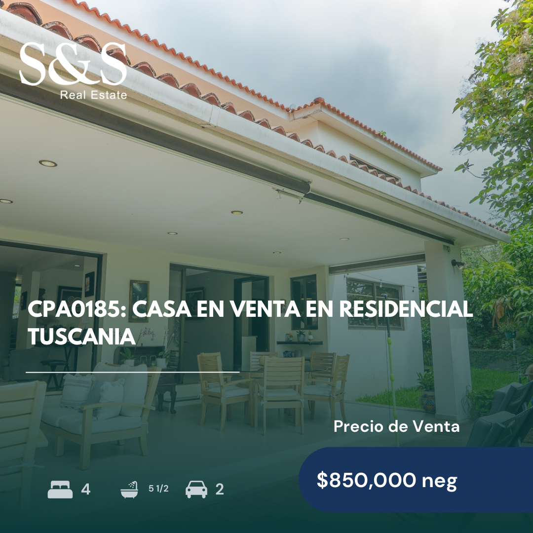 CPA0185- Casa en Venta Residencial Tuscania