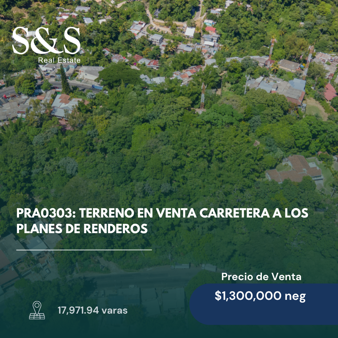 PRA0303 - Terreno en venta en Carretera a los Planes de Renderos