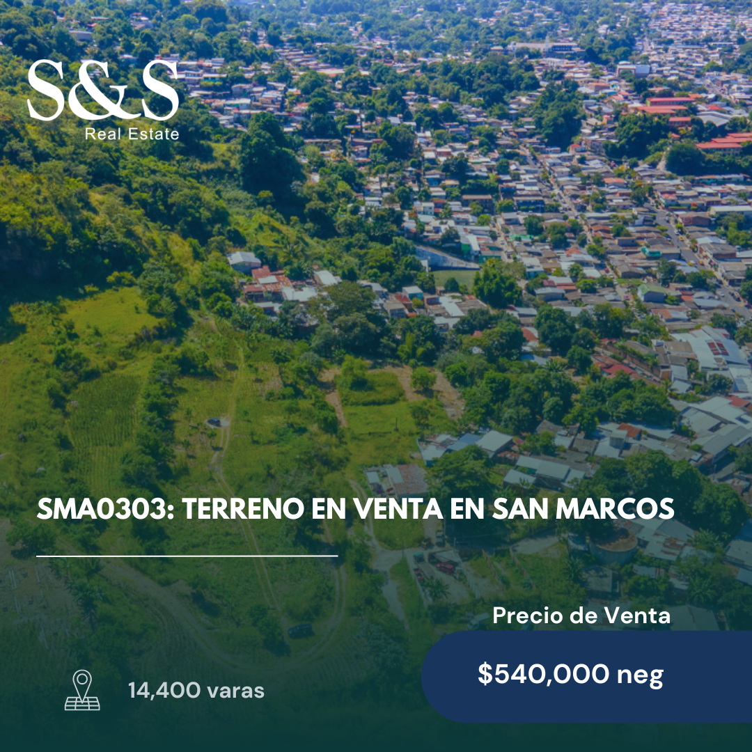 SMA0303 - Terreno en Venta en San Marcos