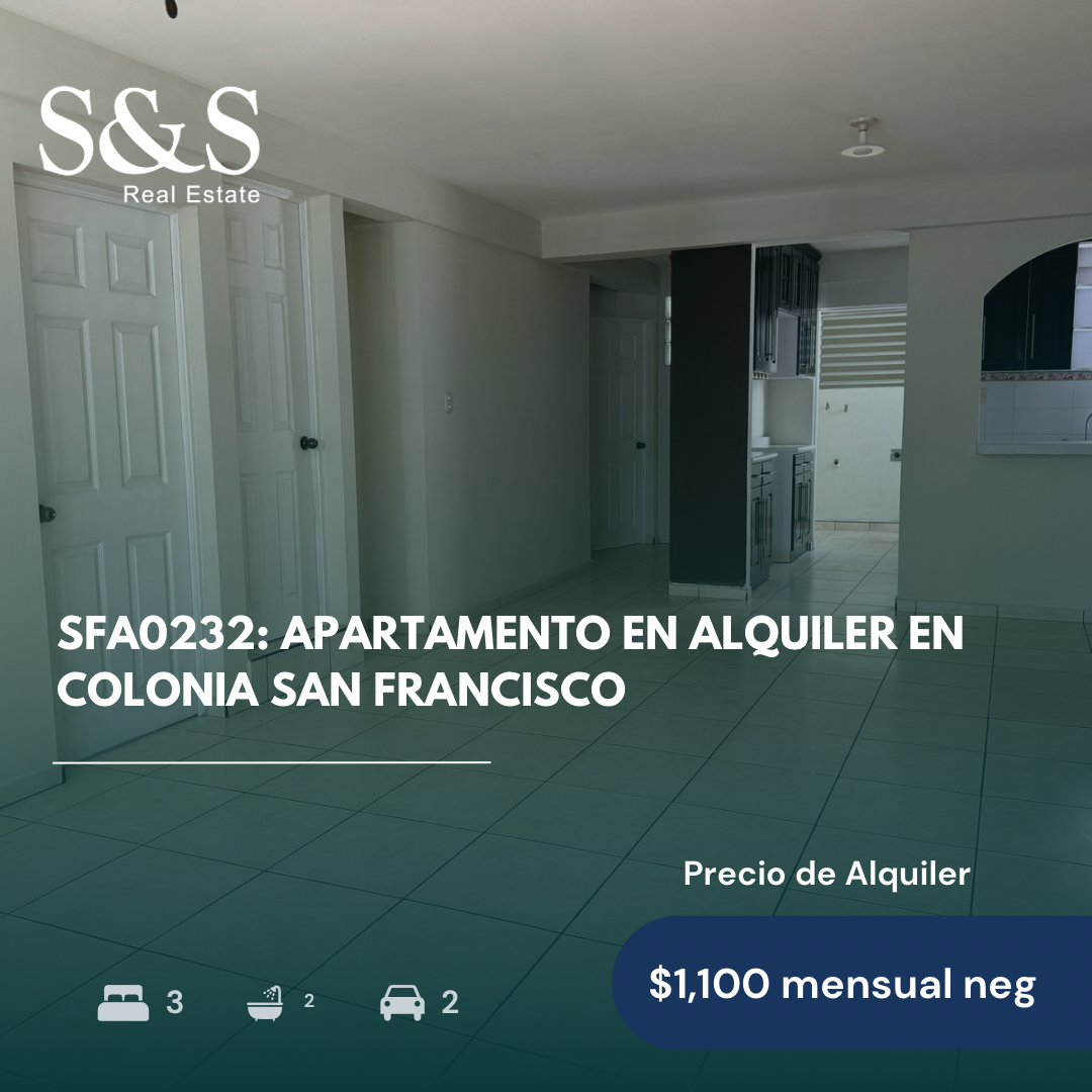 SFA0232 - Apartamento en Alquiler en Colonia San Francisco
