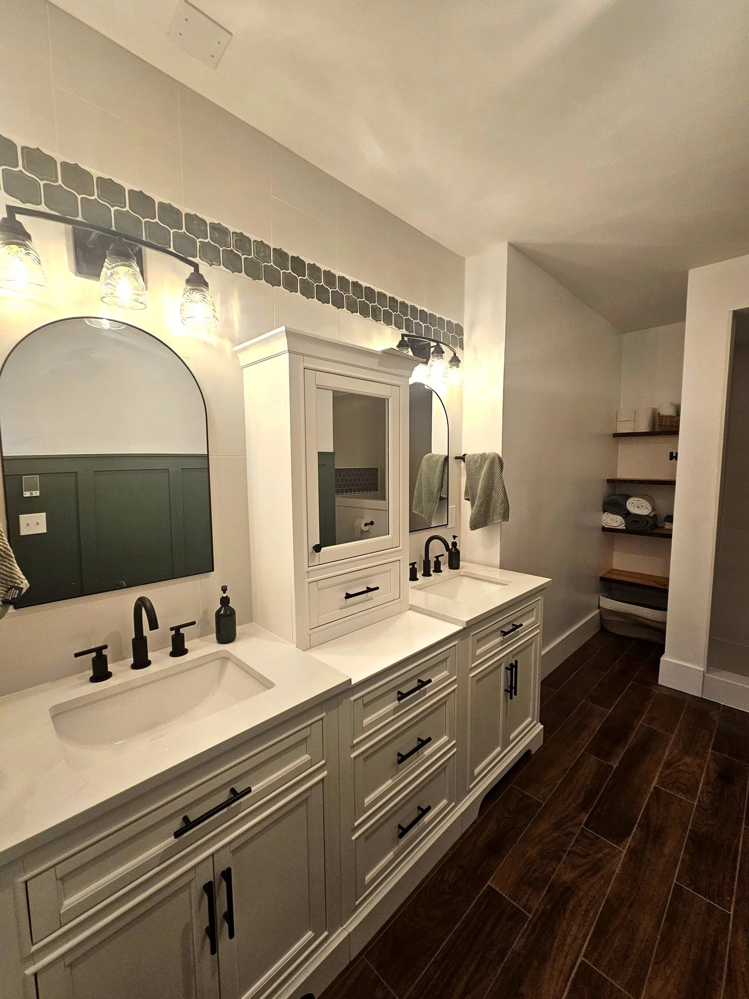 Vanity lighting bathroom remodel