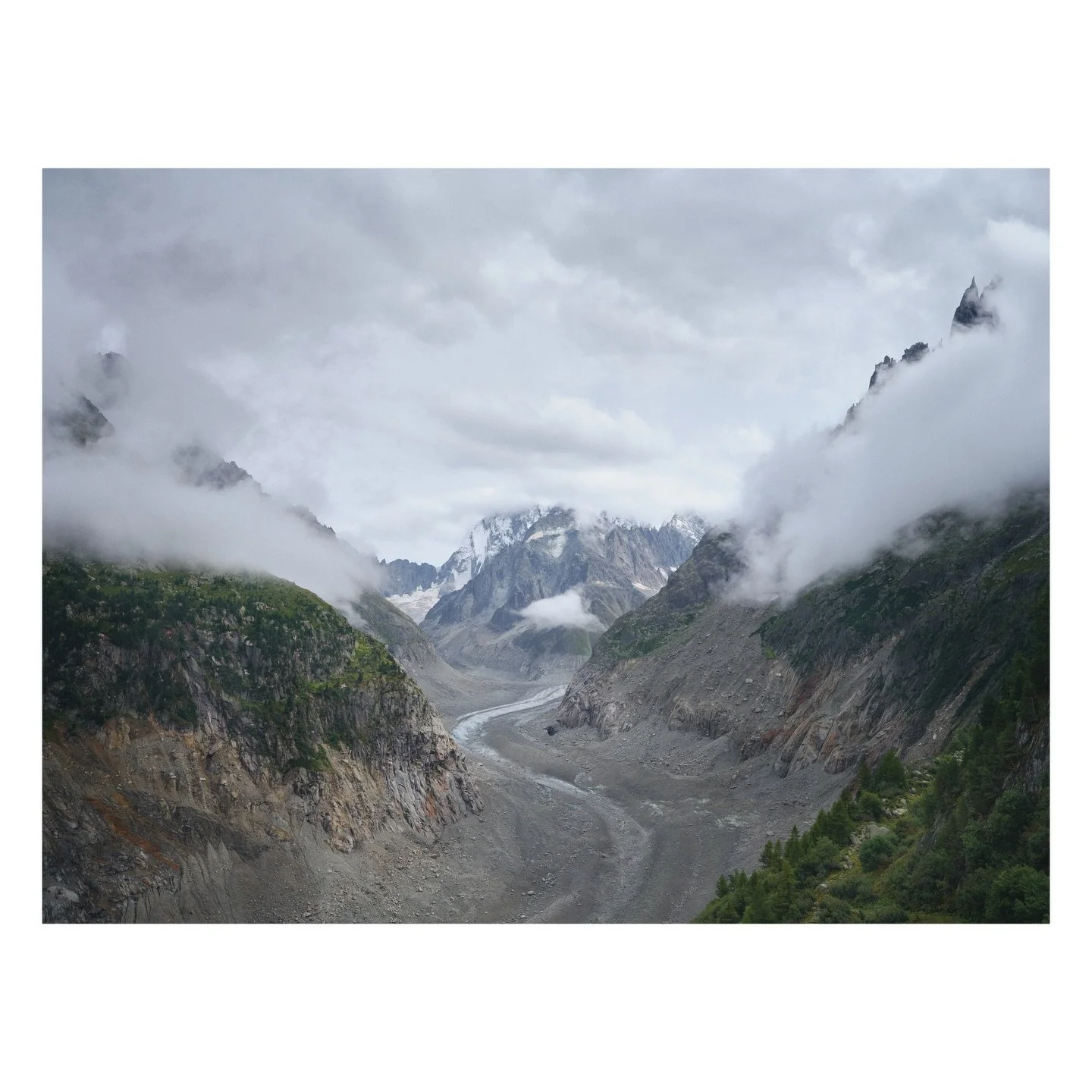 Mer de Glace 

Chamonix, France
August | 2025

This shot has become one of my favorites of 2025. When I first arrived after the train ride up the mountain, the entire valley was filled with clouds. You couldn&rsquo;t see beyond the white wall and the