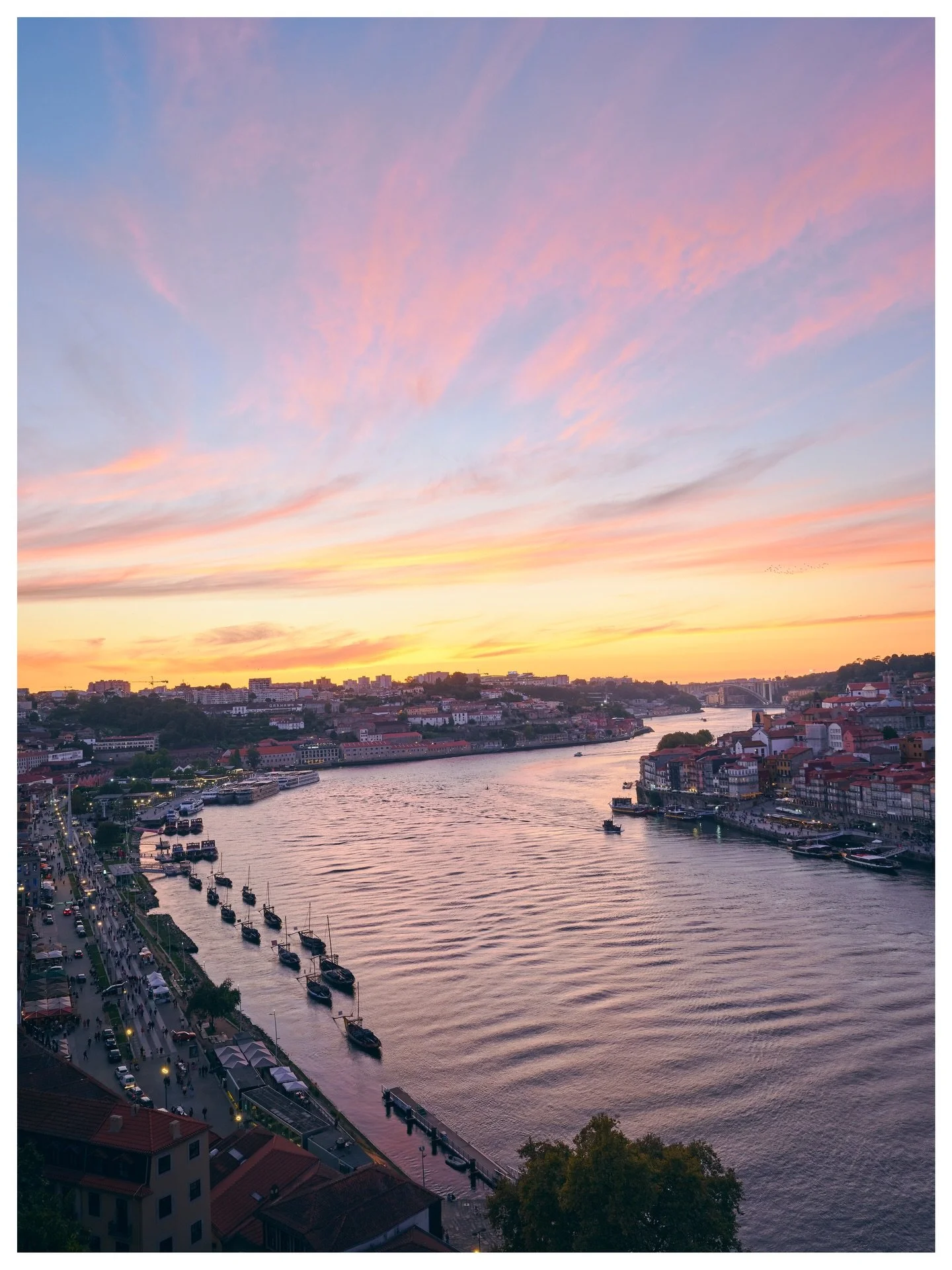 Cotton candy skies in Portugal 

Porto, Portugal
September | 2025
📸 GFX100s

If you want the absolute best sunset view in the city of Porto, Portugal, look no further than Miradouro da Serra do Pilar just across the Ponte Lu&iacute;s I Bridge. From 