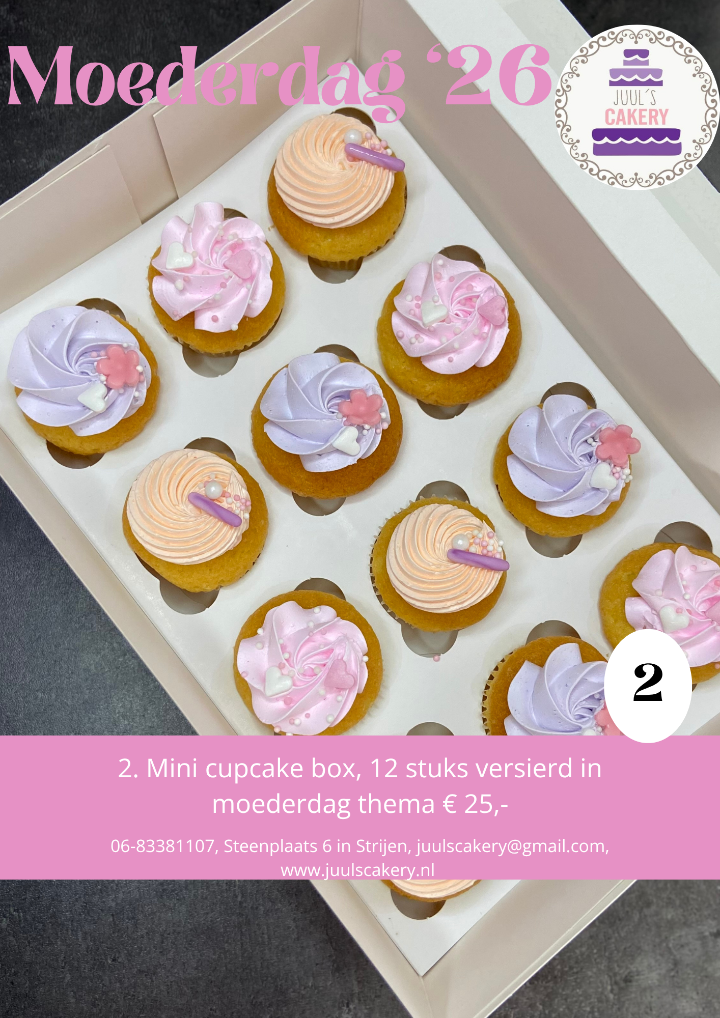 Mini cupcake box Moederdag