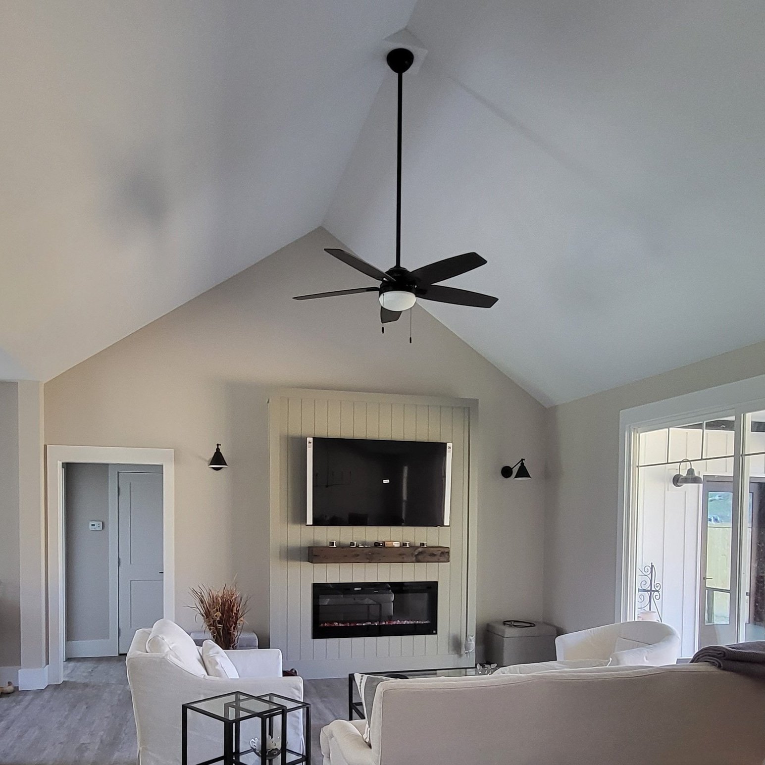 Custom "Bump Out" for Fireplace & Mantel