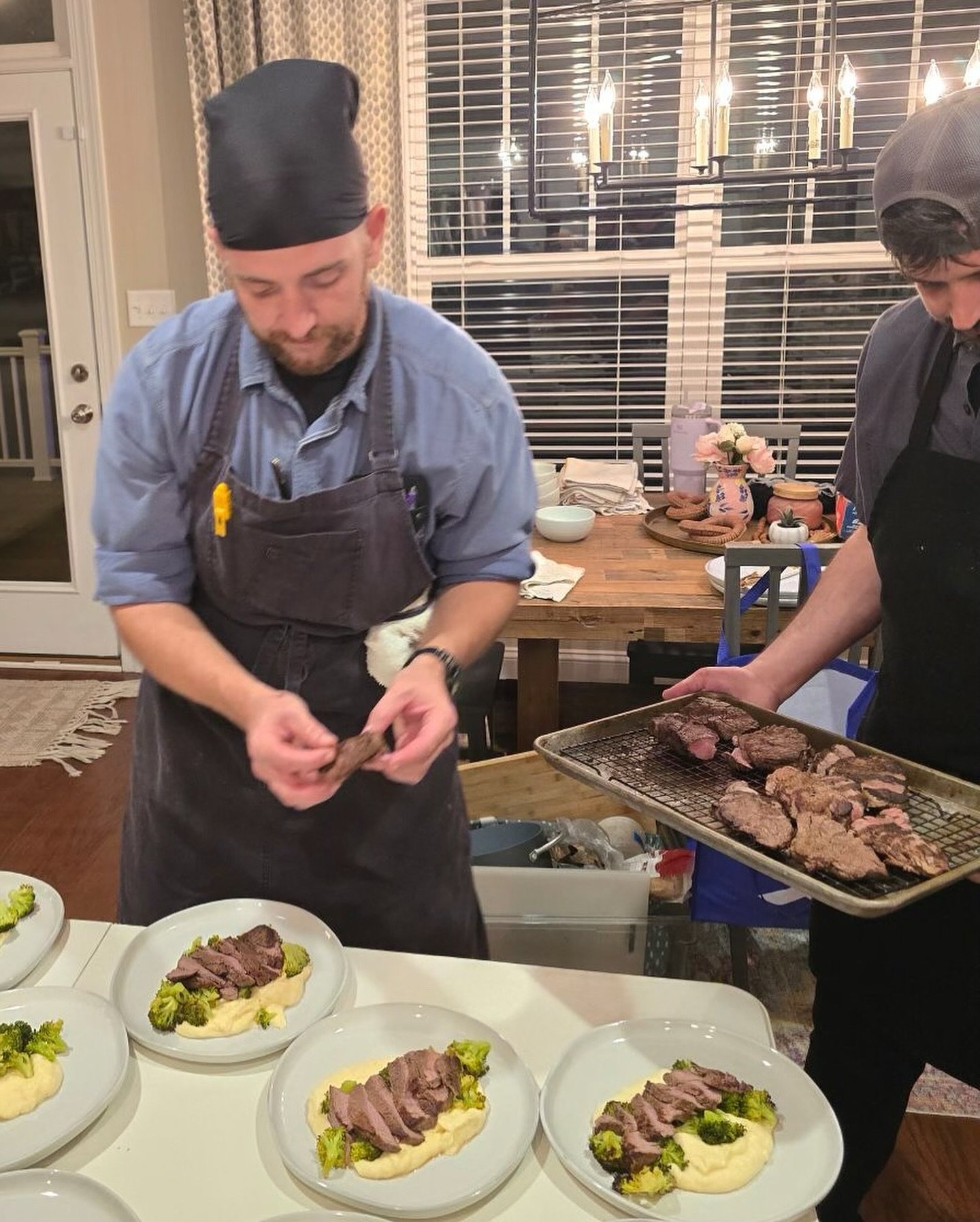 Thank you everybody who was able to help the other night for a larger dinner service than normal to end off the summer!. The service was for 13 guests and we all enjoyed every minute of it!
Food info:
- Burrata Toast with Bacon Jam Arugula and Micr