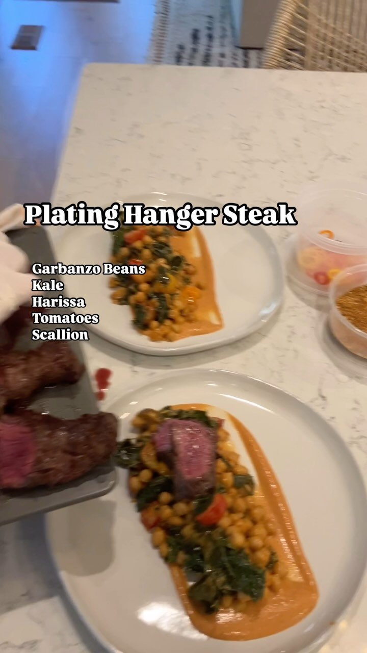Plating Hanger Steak, Garbanzo Beans, Kale, Harissa, Tomatoes, and Scallion for an at home dinner service.
Hit the link in my bio to learn more about my at-home fine dining and catering service.
#rvachef #rvafinedining #rvacatering #catering #priv