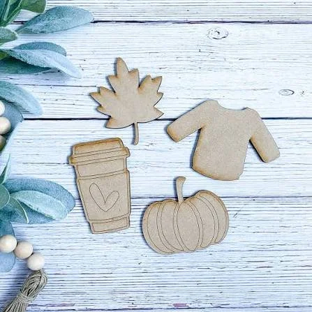 Wooden Fall Magnets Craft 