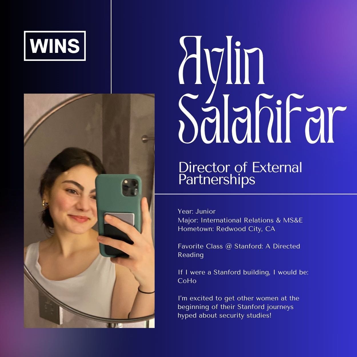 Next we have Aylin, our amazing director of external partnerships🥰