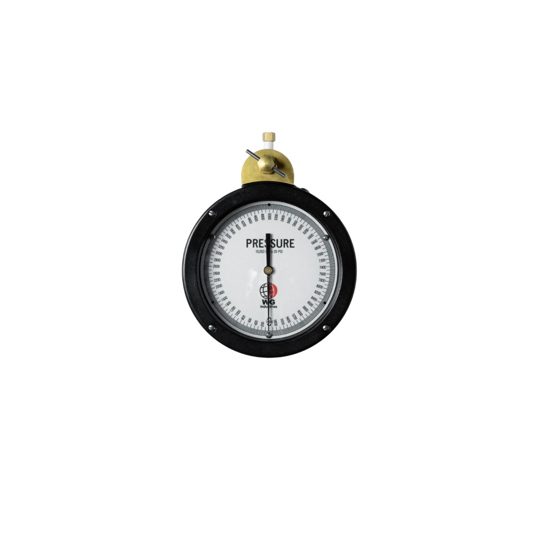 6" Simple Pointer Pressure Gauge | 0–10,000 PSI Direct Reading