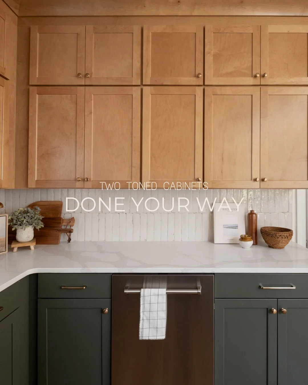 Two-toned cabinets, done your way ✨
From classic combos to bold statements, there&rsquo;s a style for every kitchen:

&bull; Light Uppers + Dark Lowers &ndash; add depth without losing brightness
&bull; Island Contrast &ndash; make your island the st