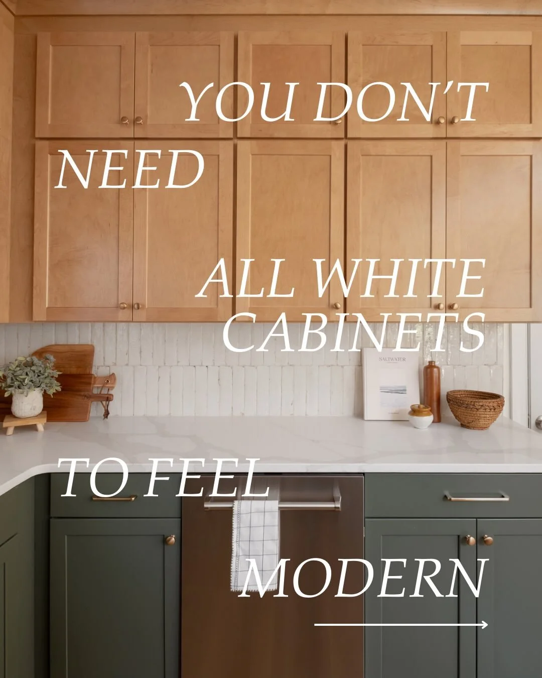 You don&rsquo;t need all white cabinets to get a modern look ✨

From bold colors, to two toned cabinets, to sleek hardware, there are so many ways to make your kitchen feel fresh and contemporary.

Which style is your favorite?

#modernkitchen #kitch