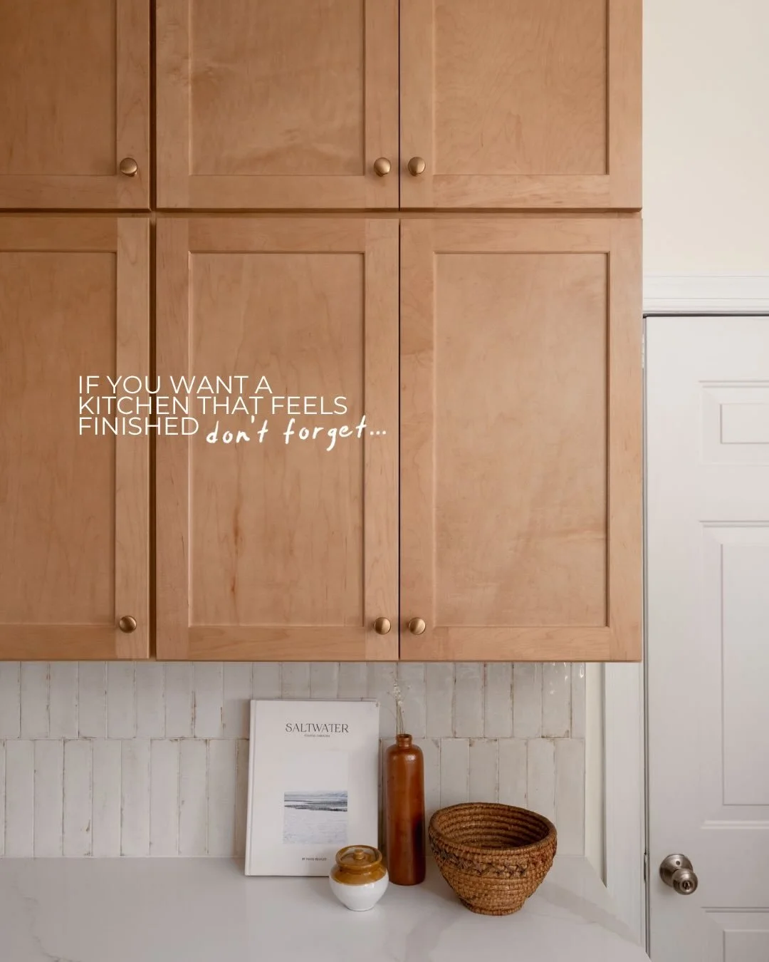 If you want a kitchen that feels finished, the details make all the difference.

Hardware, lighting, backsplash, and those final touches are what pull everything together and give your space that polished, cohesive look. It&rsquo;s not just about the