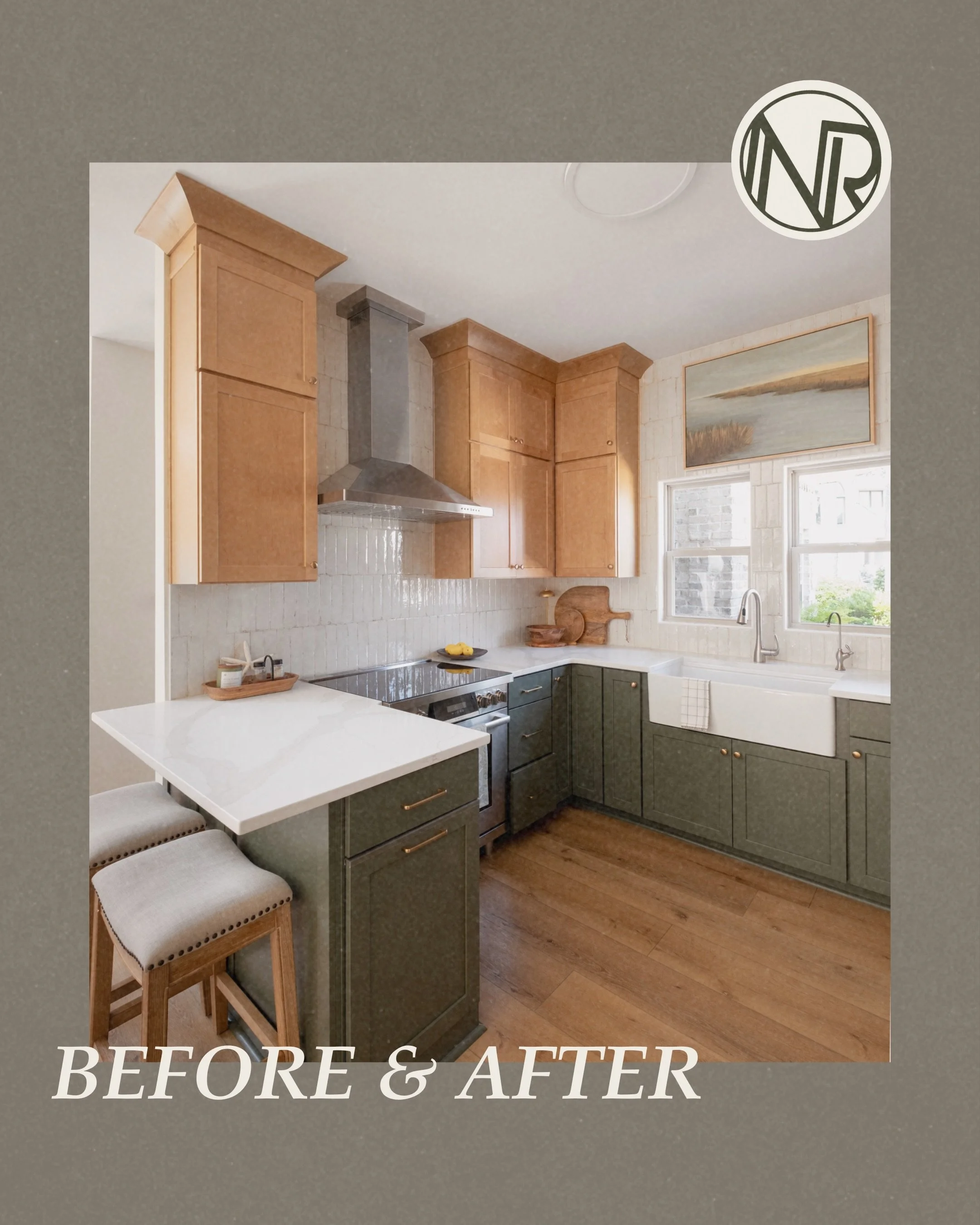 This kitchen didn&rsquo;t just get a renovation. It got a whole new personality. 🏡

DETAILS ⬇️
- @waypointlivingspaces : Maple Rye, Painted Sage
- @hardware_resources : Elements: Madison Knob in Satin Bronze
- @hardware_resources : @jeffreyalexander