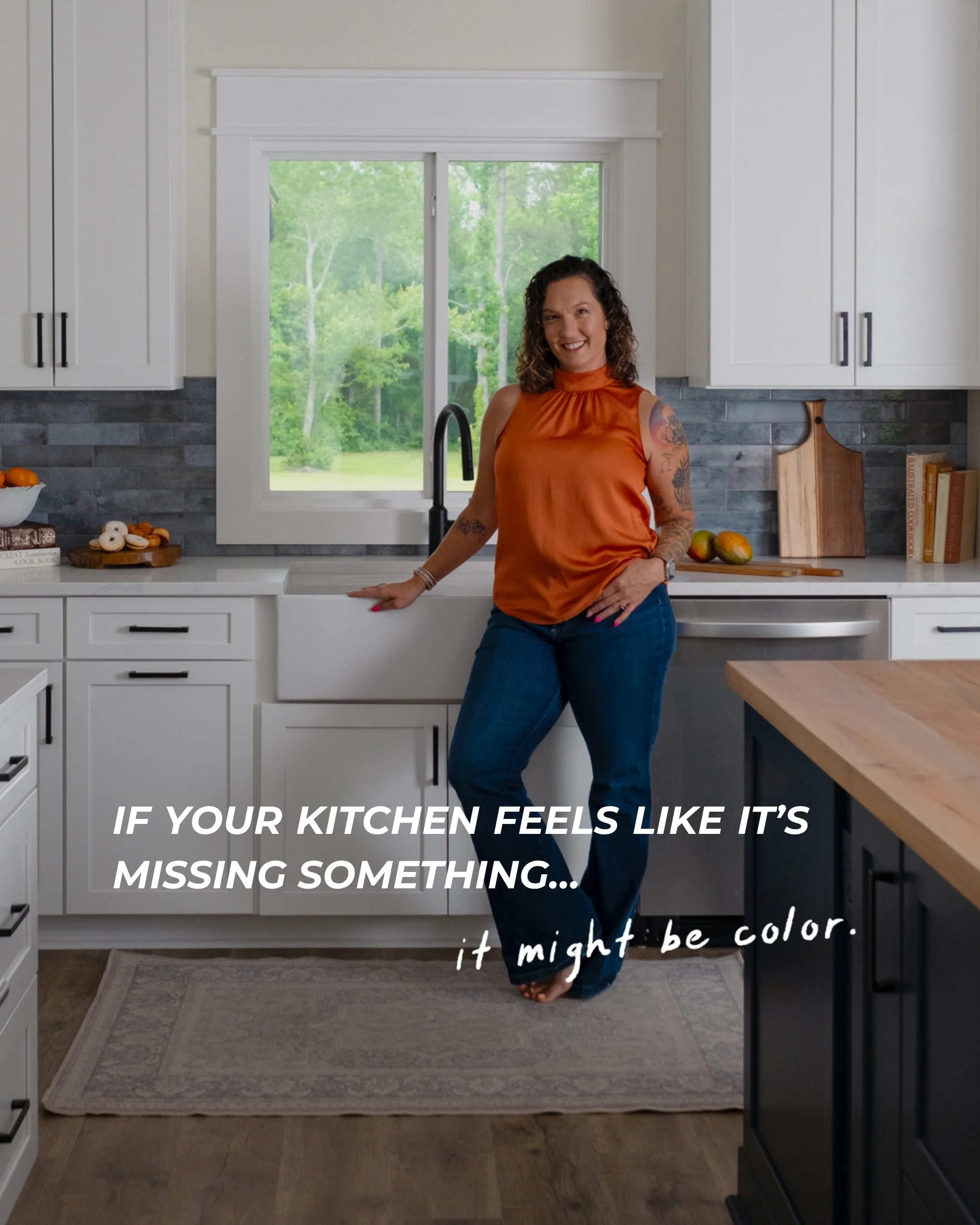 Neutral kitchens are timeless, but color is what makes them memorable. 🎨

If your space feels like it&rsquo;s missing that &ldquo;finished&rdquo; feeling, here&rsquo;s the easiest way to add color without overthinking it:
Big, medium, or small.

Big