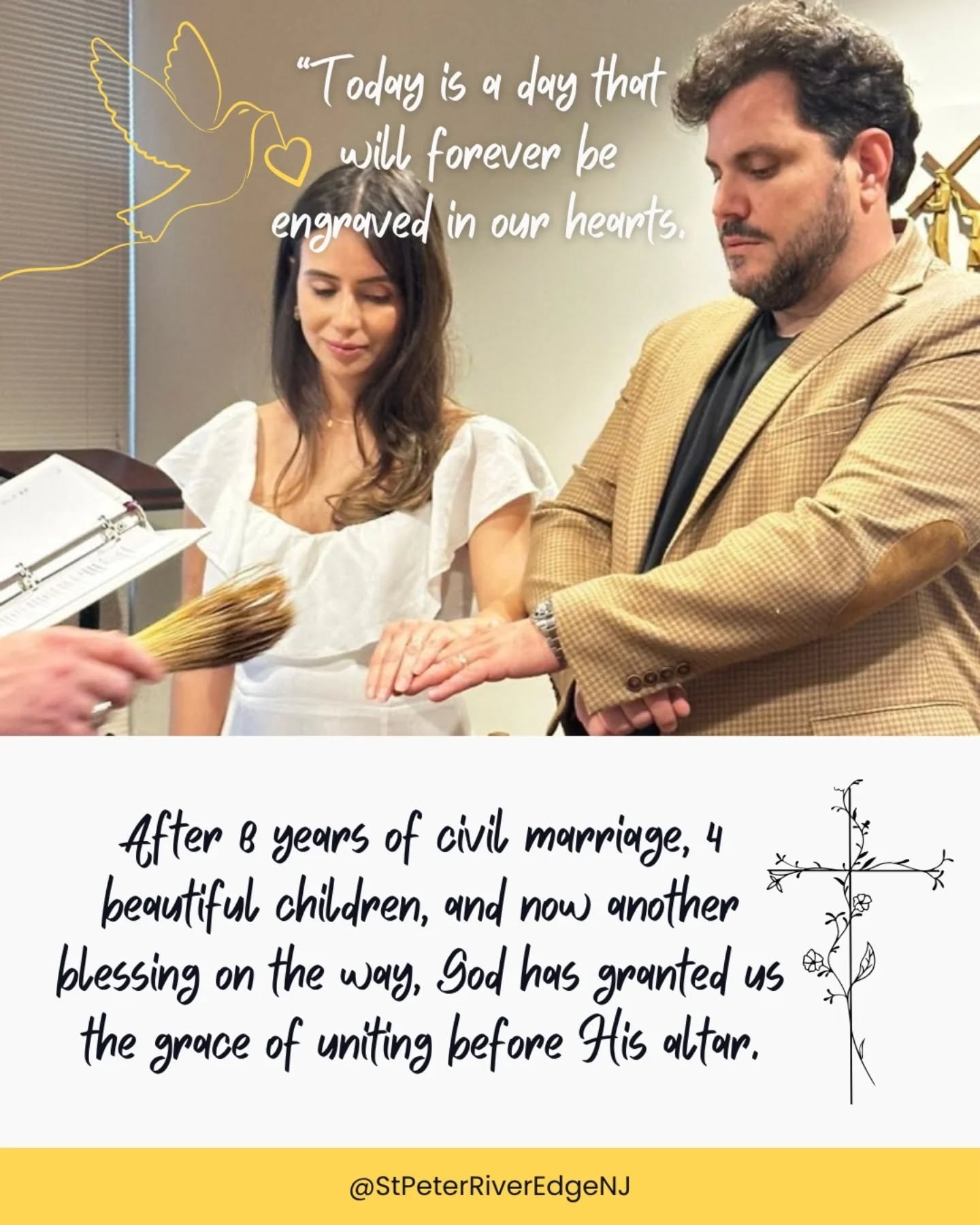 Last Thursday Paulo and Juliana received the sacramental gift of God's grace as they became one flesh through the eyes and spirit of our Lord. Let us pray for their sacred marriage and beautiful growing family, and thank them for sharing such beautif