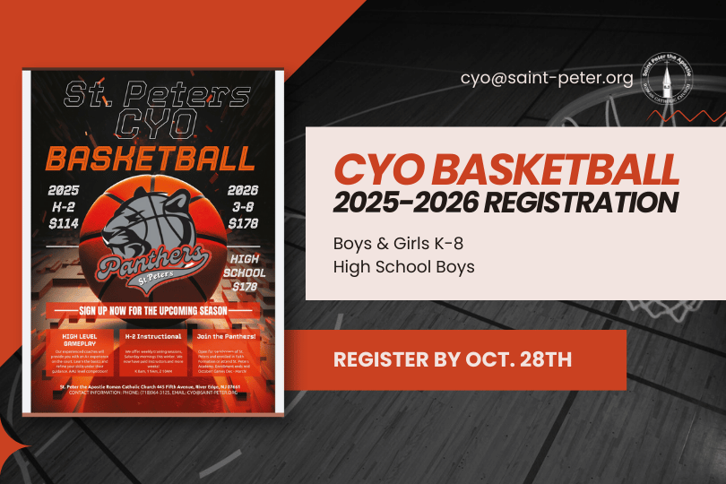 CYO Basketball 2025-2026 Registration Deadline
