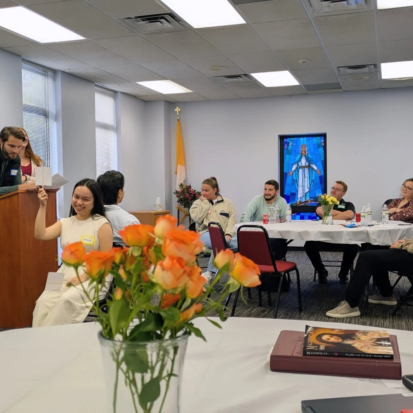Pre-Cana is back! 💍✨ Today we welcomed engaged and civilly married couples for a day of prayer, reflection, and preparation for the Sacrament of Holy Matrimony. Led by our newly-assembled Pre-Cana Ministry Team, these couples reflected on the love a