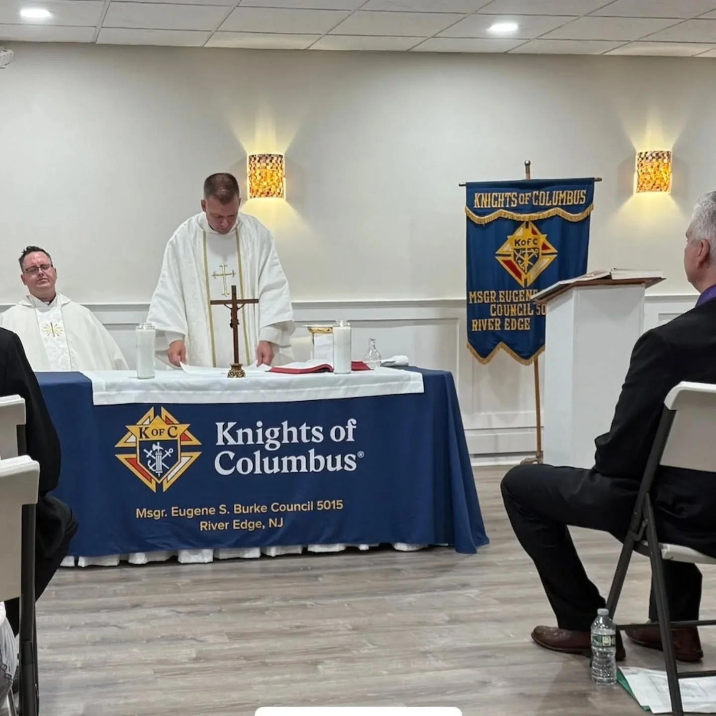 On Saturday we not only celebrated a beautiful All Souls' Mass as a parish, but also one at the Knights of Columbus Hall in remembrance of those Knights no longer with us. This solemn Mass was quite the contrast to two Saturdays prior when the Knight