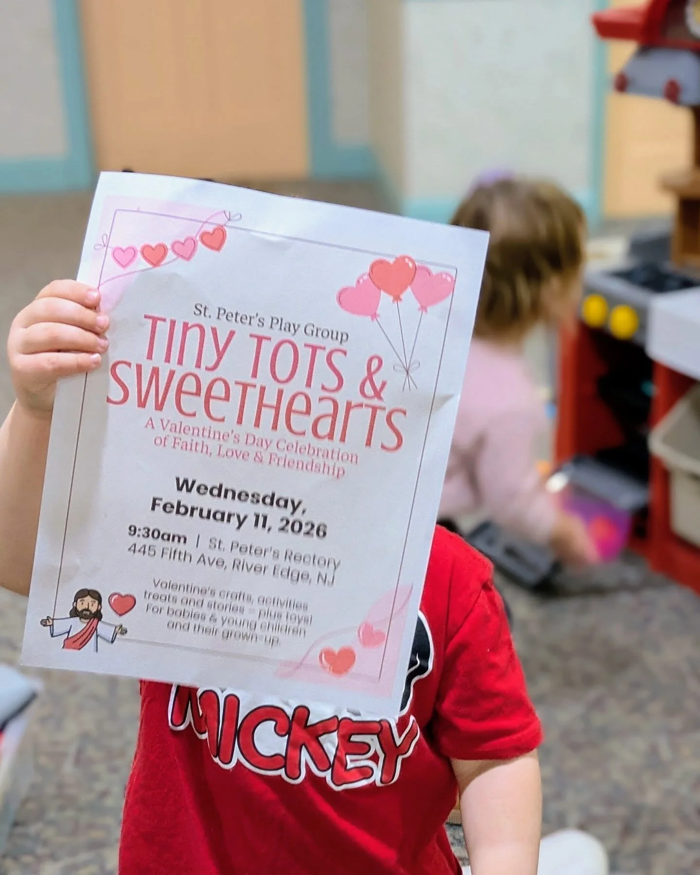 Our weekly Play Group (formerly MOMS) has been a wonderful way for family friendships to form and for getting a change in scene even in the thick of winter. Babies and little ones (with their grown-ups!) are invited to a special Valentine&rsquo;s Day