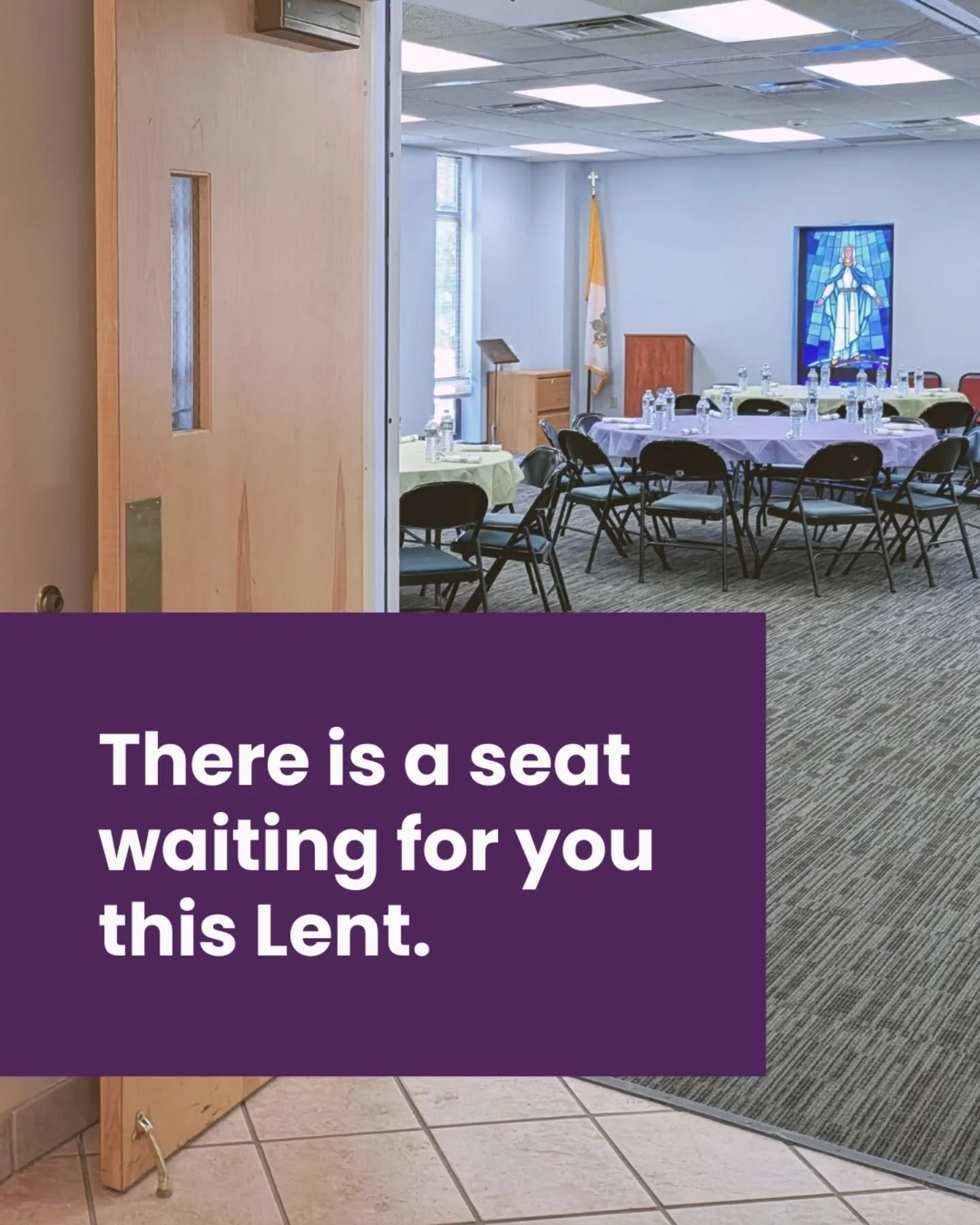 There is a seat waiting for you this Lent.

Not because you have everything figured out.
Not because you&rsquo;ve had the perfect prayer life.
But because God meets us when we simply show up.

This Lent, our parish is gathering in small groups to ref