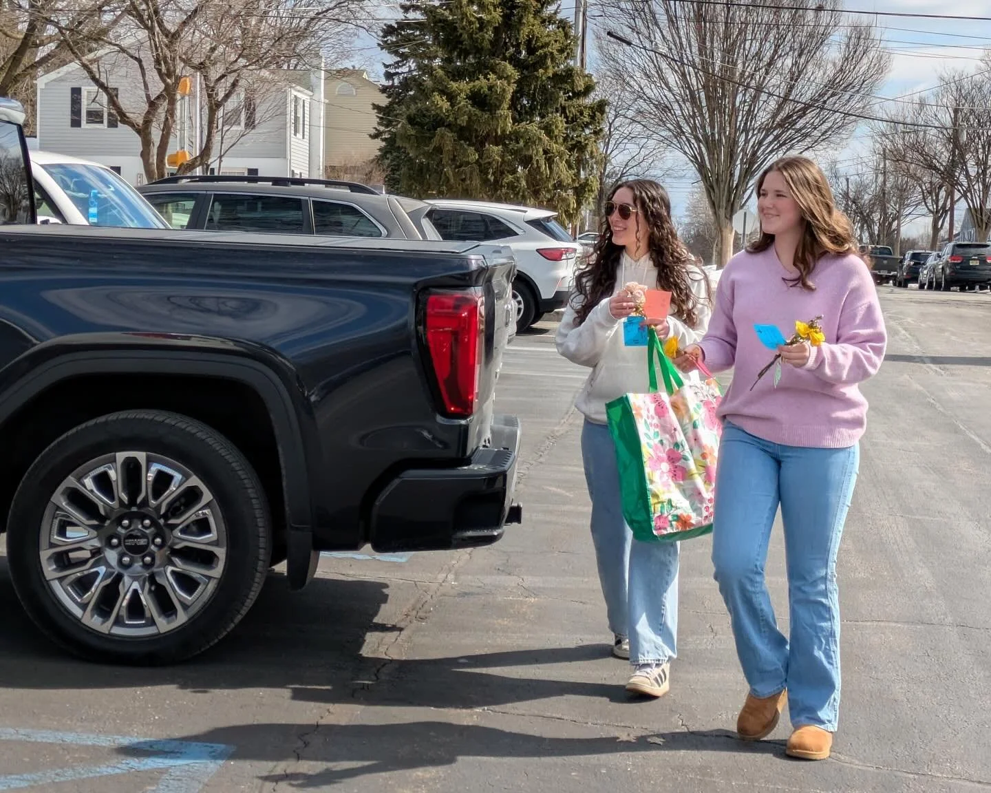 This past Sunday, two of our high school students, Emma and Juliet, went around the parking lot during the noon Mass and left flowers and notes of encouragement on the cars of parishioners. 

Their secret acts of faith and love for St. Peter&rsquo;s 