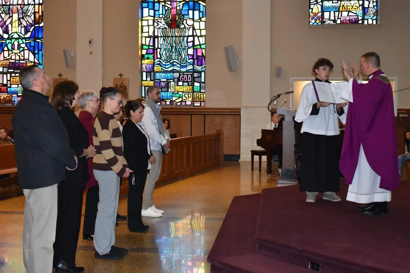 Last Sunday we celebrated a beautiful milestone for Alicia Rae, Richard, and Veronica as they continue their journey into the Catholic faith.

At the Rite of Election, catechumens who have been walking through prayer, discernment, and formation publi