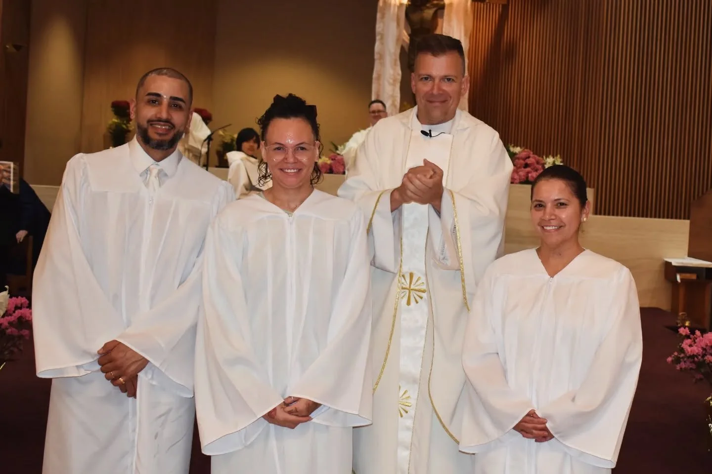 It was our great joy this Easter to welcome Richard, Alicia Rae, and Veronica into our parish family and the Church at the Easter Vigil. Surrounded by prayer and community, they received the Sacraments of Baptism, First Eucharist, and Confirmation af