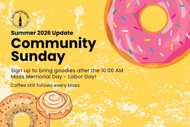 Community Sunday “Coffee &amp; Donuts” 2026 Summer Update