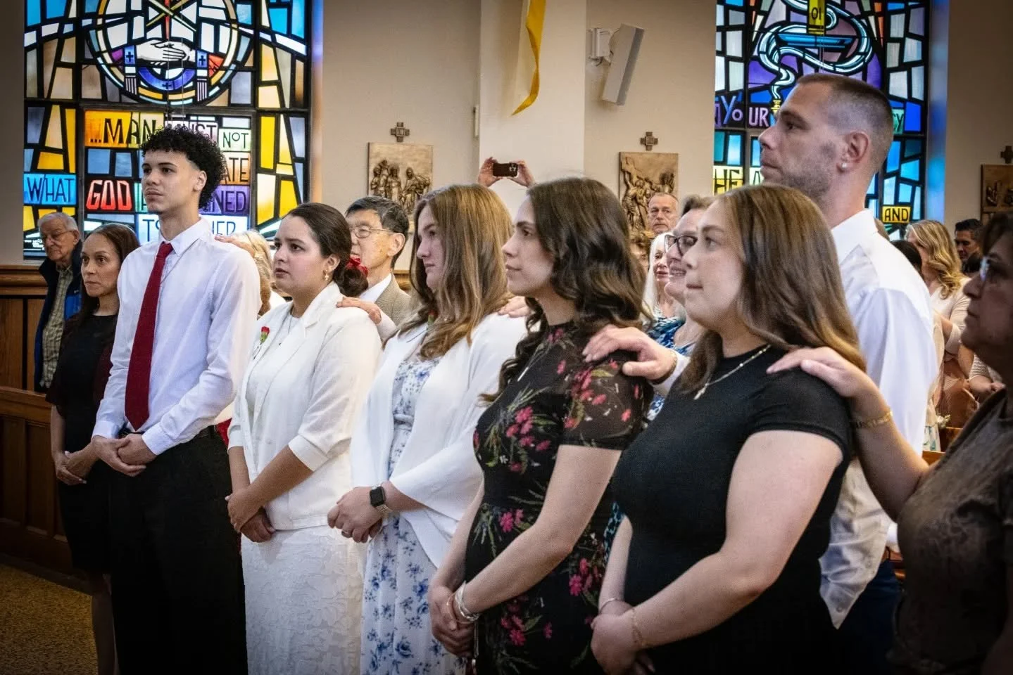 Over the past two Sundays, our parish joyfully celebrated 10 adults becoming more fully united to Christ through the Sacrament of Confirmation. Guided by the Holy Spirit, these baptized individuals journeyed alongside our incredible OCIA Ministry tea