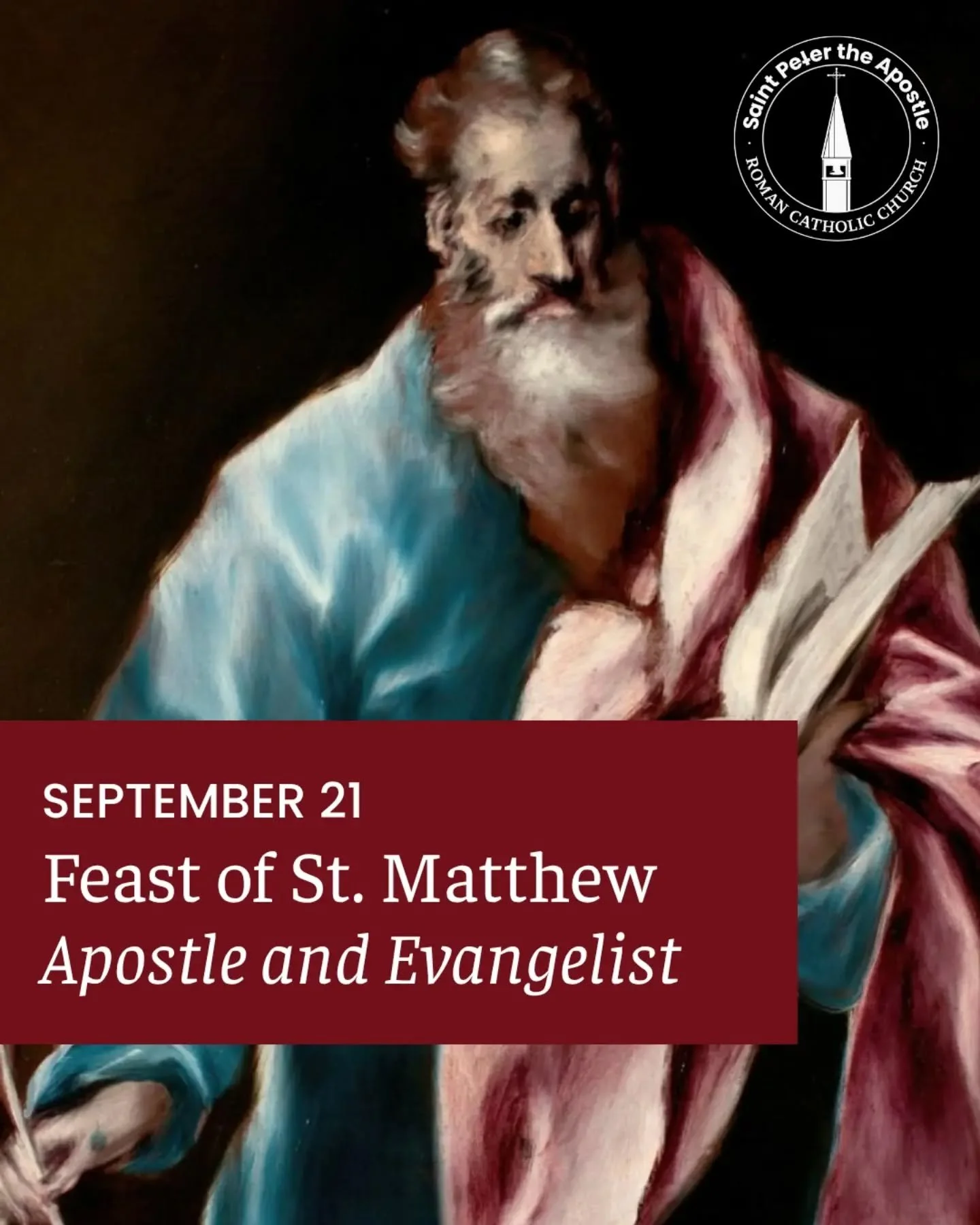 Saint Matthew, Apostle and Evangelist, pray for us!

#SaintMatthew #GospelOfMatthew #SinnersToSaints #Apostles #Discipleship