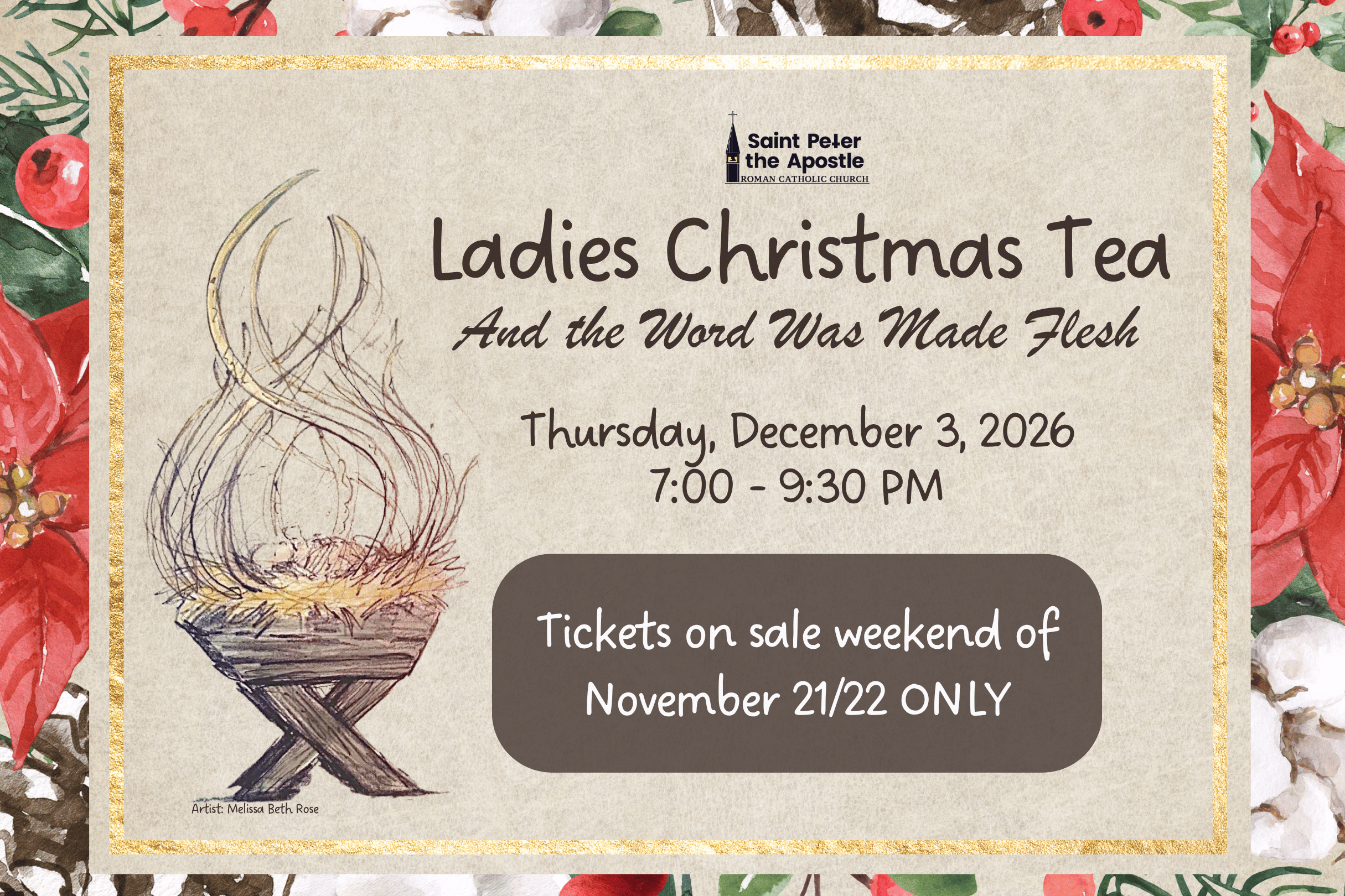 Ladies Christmas Tea 2026: Ticket Sales