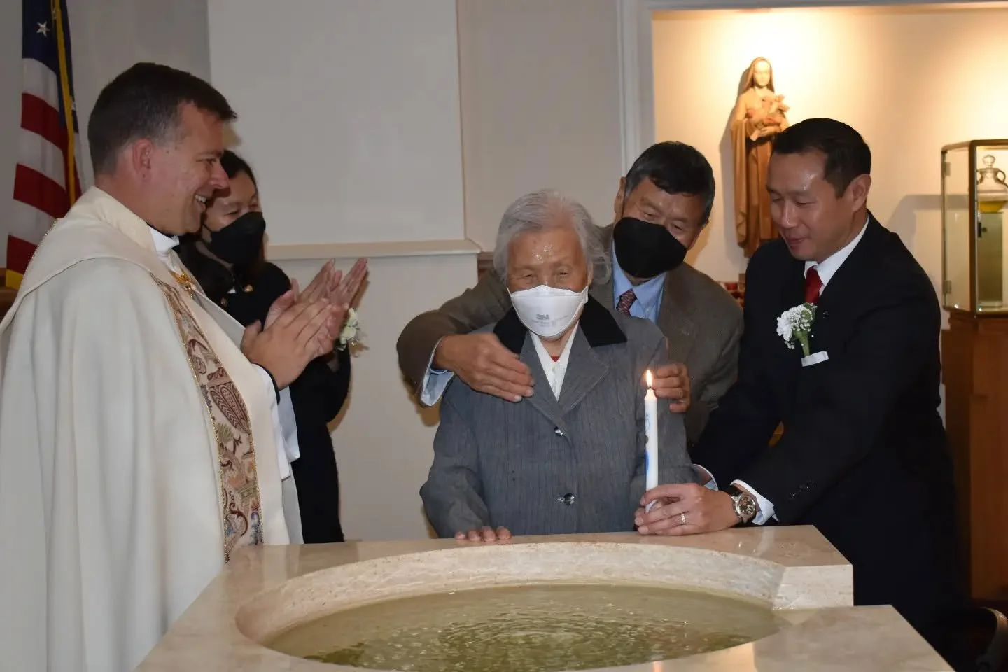 It&rsquo;s never too late to take a step closer to Christ!

This weekend, it was our profound joy and honor to celebrate the Baptism of the 99-year-old mother of our dear longtime parishioner and trustee, Peter N. What a beautiful and grace-filled oc