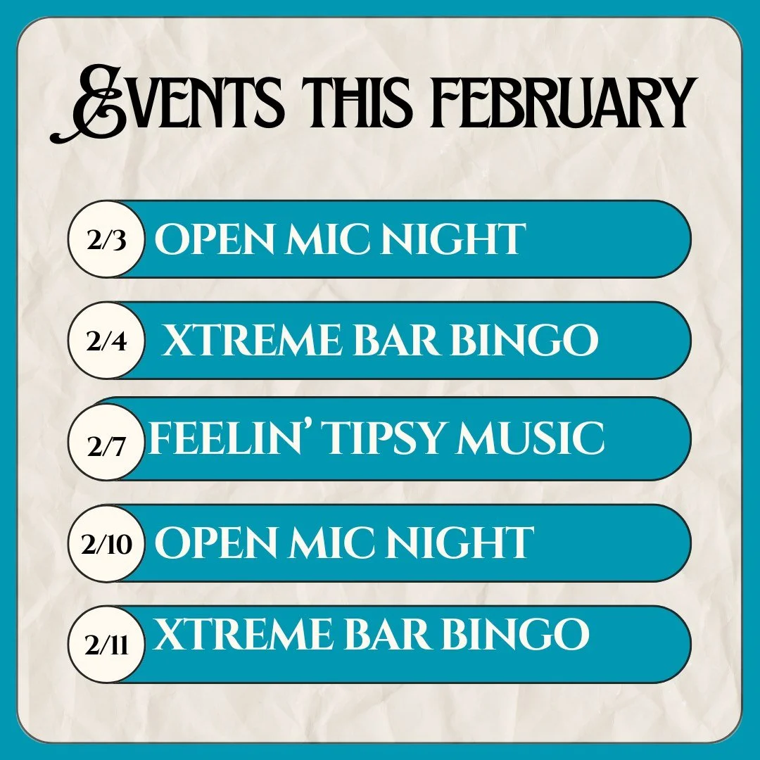 Well, Punxsutawney Phil says just 6 more weeks of winter... but who's counting?😜
Spring can't get here soon enough, but until then we're doing what we do best at The Mad Tap - having FUN!🎉🍻

February is bringing lots of live music🎶, fun and games