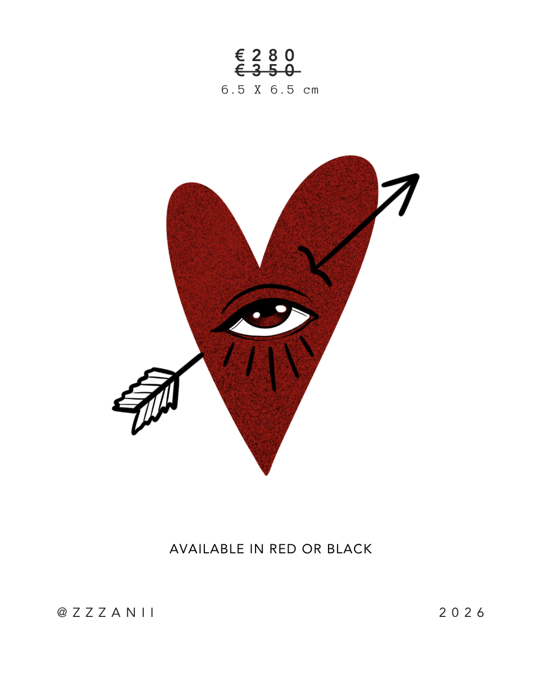 "Pierced Heart" by @zzzanii | Deposit | Full price €280 (was €350)