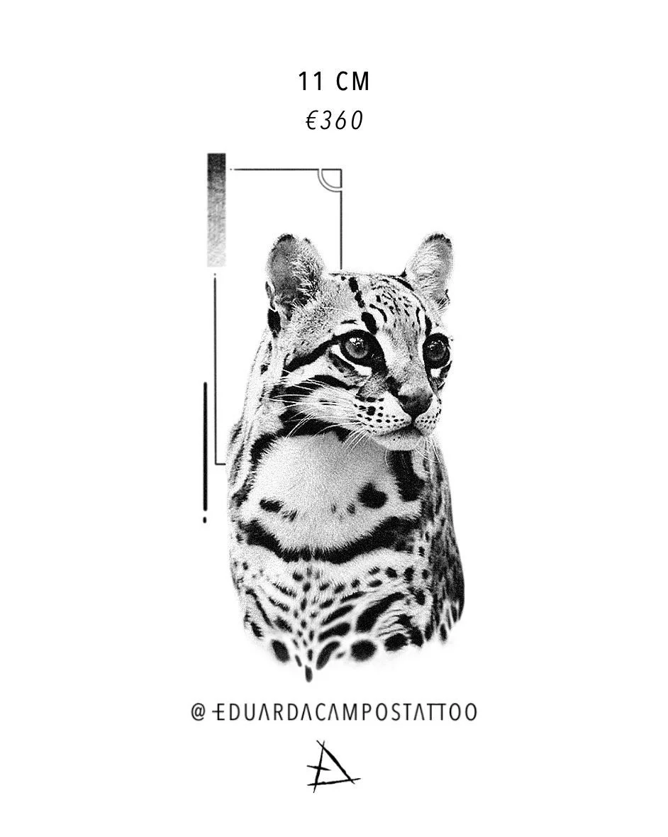 "Ocelot" by @eduardacampostattoo | Deposit | ON SALE FOR €320 (Full price €360)