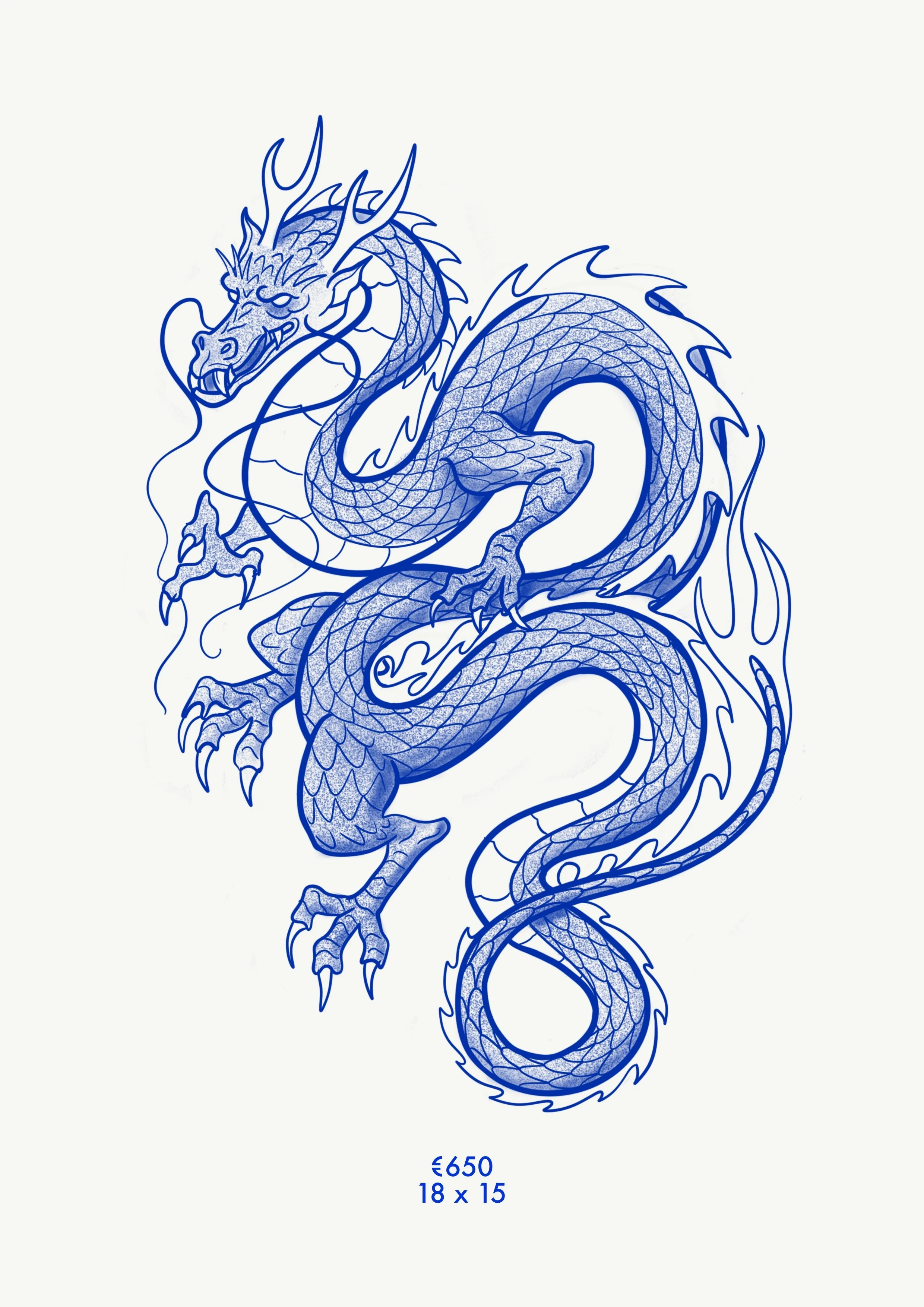 Dragon | Blue Collection by @zzzanii | Deposit | Full Price €650