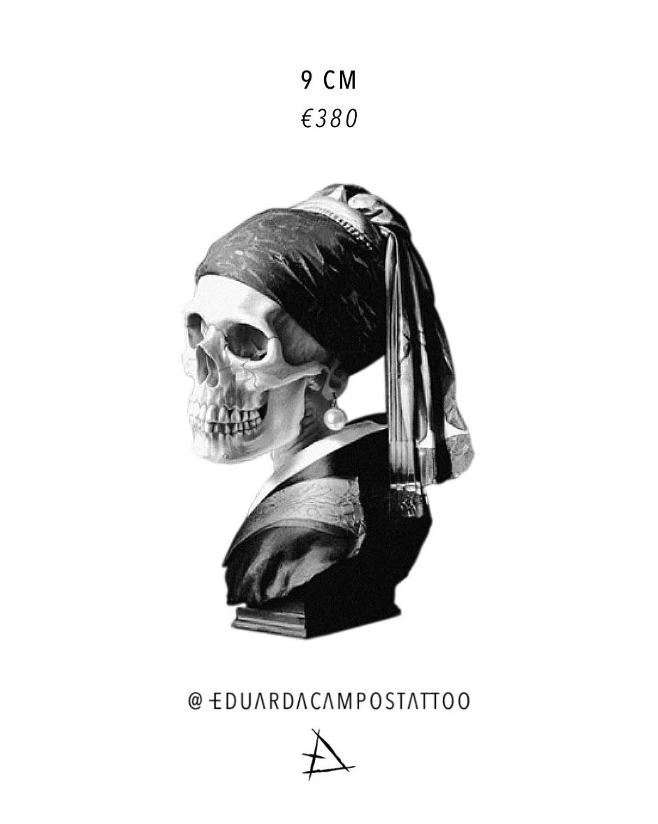 "The pearl earring" by @eduardacampostattoo | Deposit | ON SALE FOR €350 (Full Price €380)