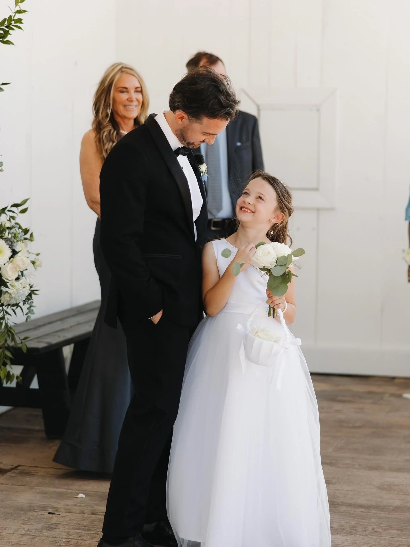 Flower girl with the groom. 

AWhiteWeddings, LLC Service Based Wedding Planning Business. Serving couples in Middle TN. Budgets ranging from 30K-200K. Email or click the link in our bio to register for Summer of &lsquo;26-2027 bookings. 

The Team B