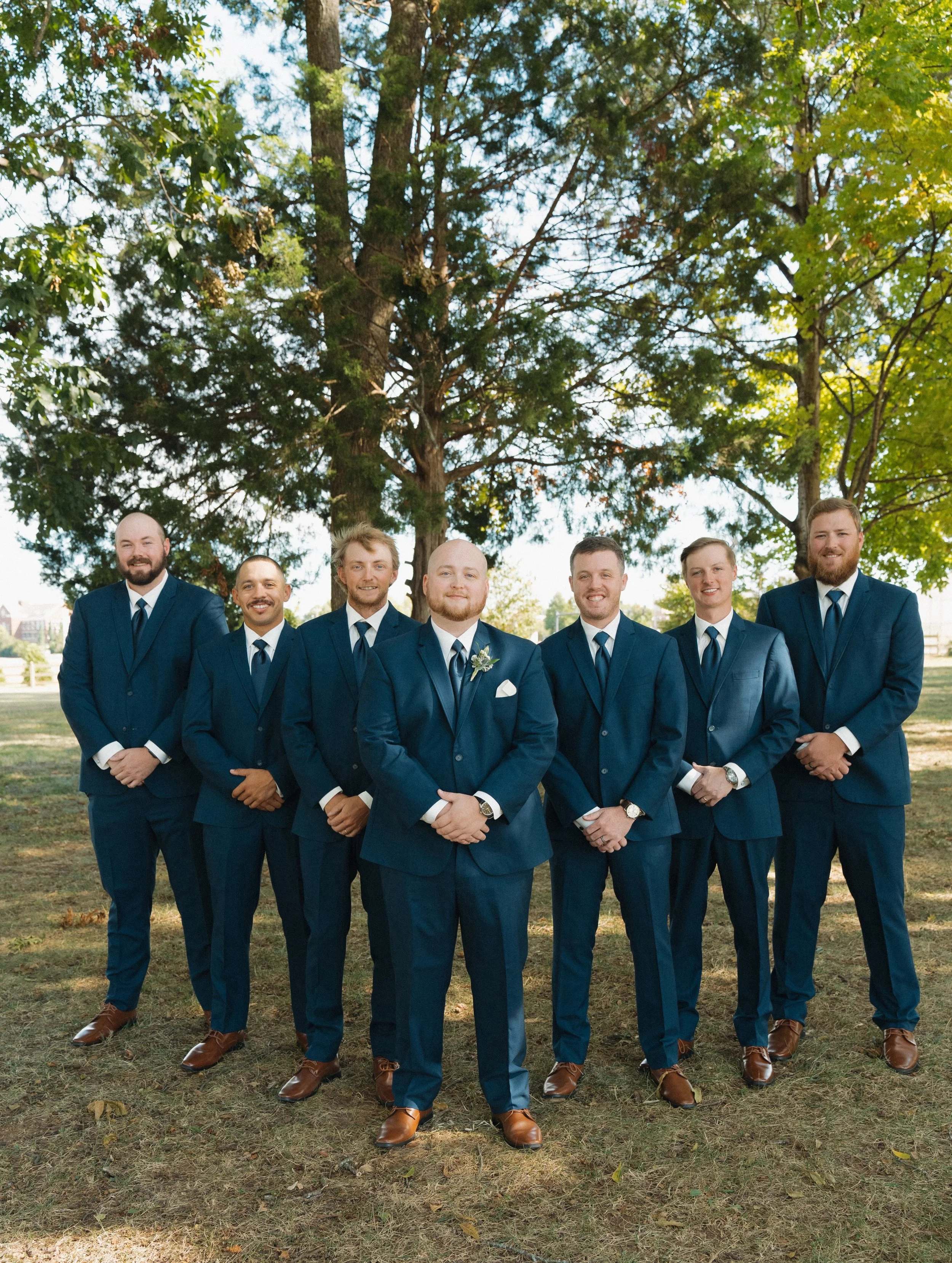 Deep navy for a fall or winter wedding is hard to beat. Rich, classic, and it looks great next to greenery and candlelight. 

AWhiteWeddings is a Nashville wedding planner proudly serving couples across Middle Tennessee with full-service wedding plan
