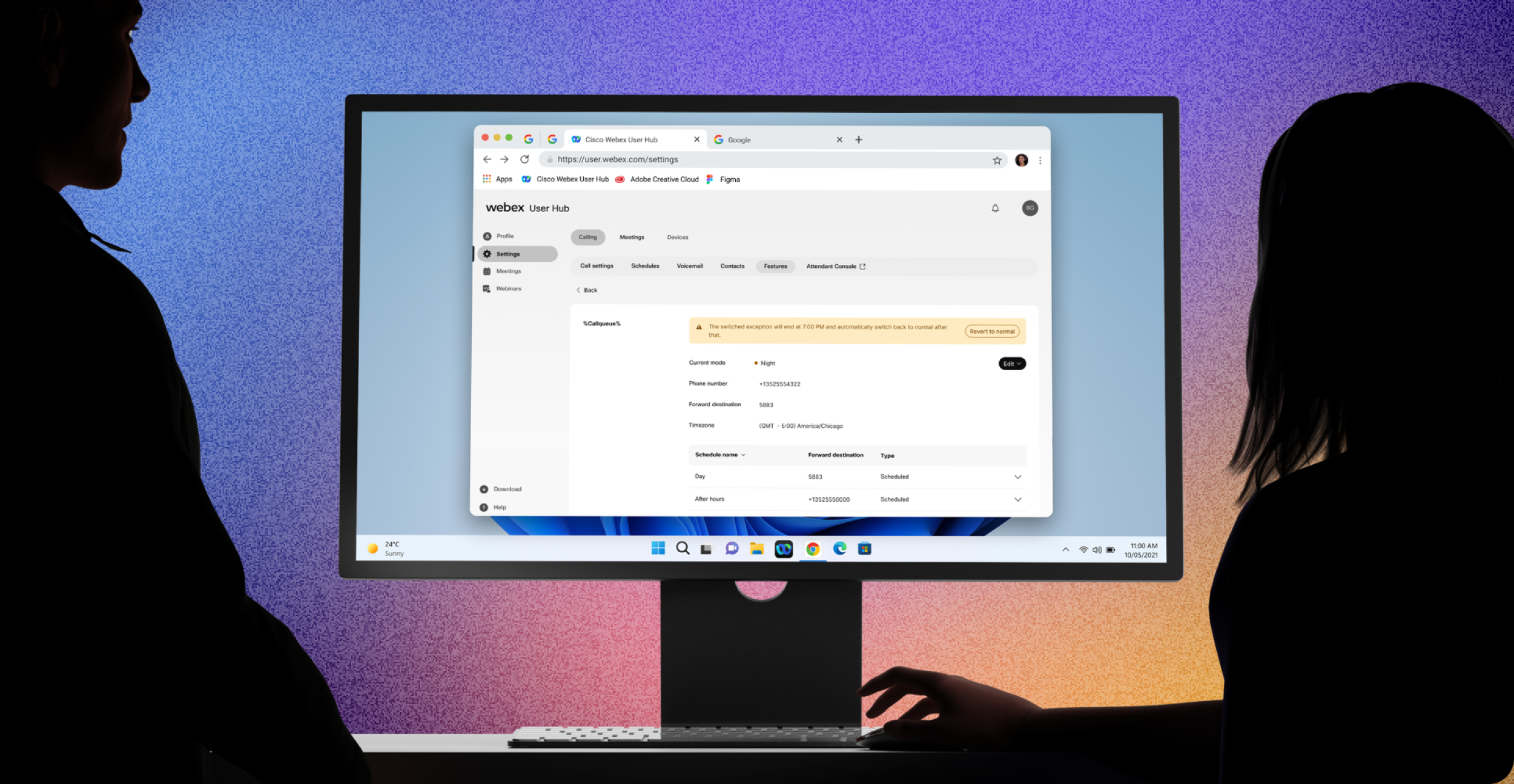 An image of B2B mode management feature design