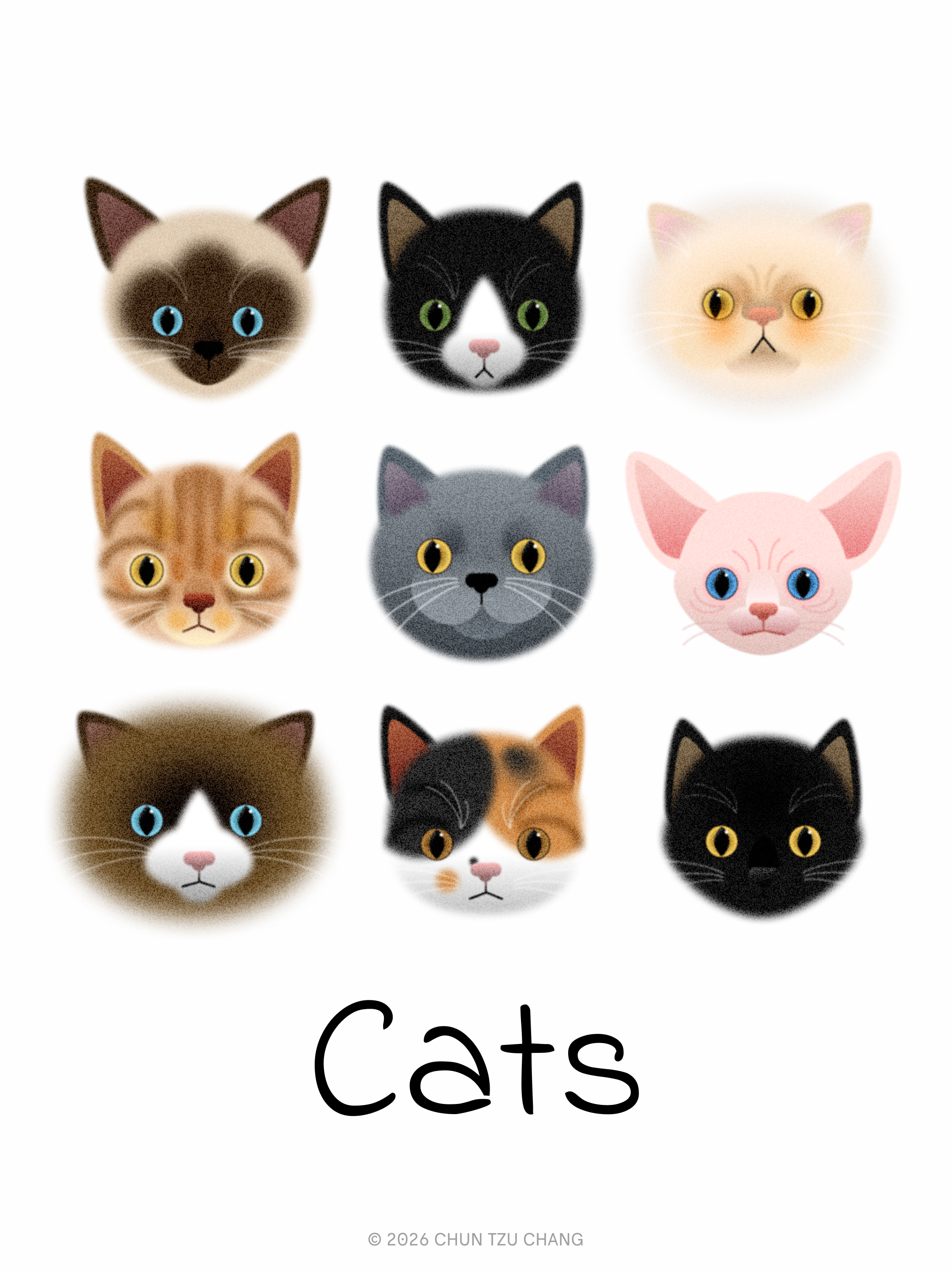 Cats graphic design