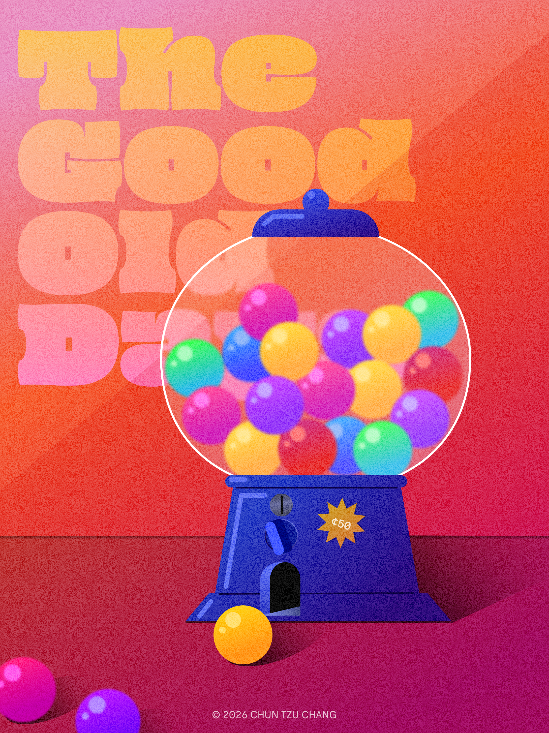 Candy machine graphic design