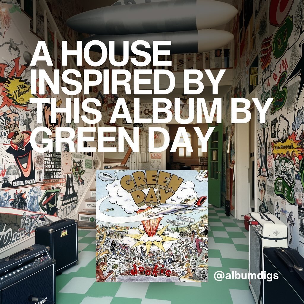 A house inspired by the @greenday album Dookie requested by @thoughtsandladders @blink_joe @buddy_krause @dwillzart @nrunck941 @mindthegapcompany and inspired by the songs, music videos, and cover art by @richiebuchzart
.
What album do you want to se